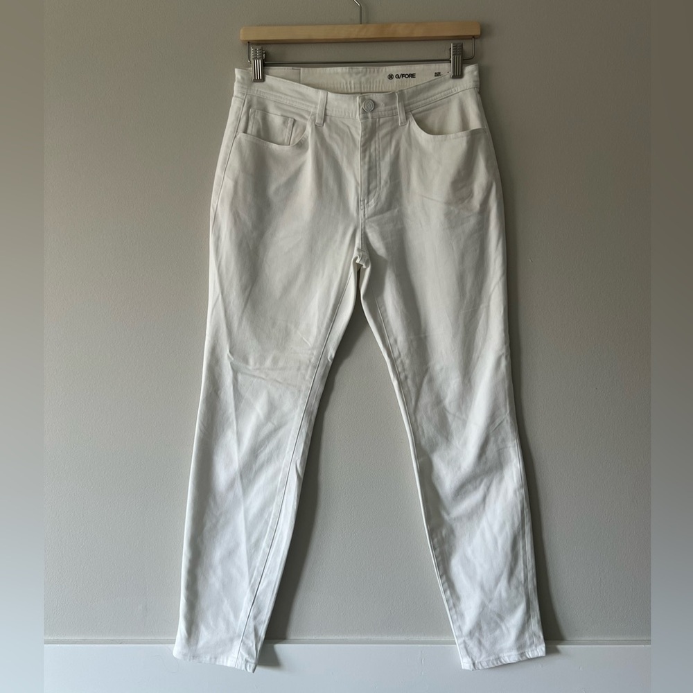 G/FORE White 5-Pocket Straight Leg Pants Size 6